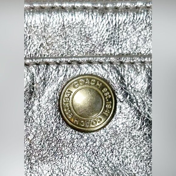 Coach Metallic Gold Leather Wristlet Clutch - Picture 3 of 7
